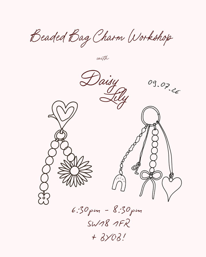 Beaded Bag Charm Workshop by Daisy Lily: Thursday 9th July 2026